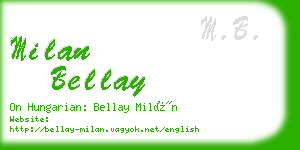 milan bellay business card